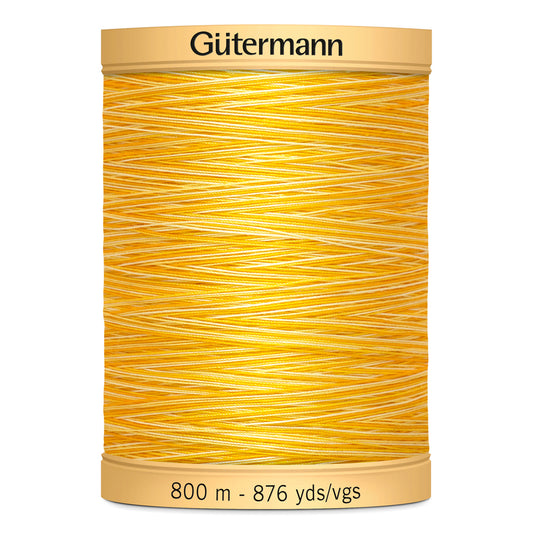 GÜTERMANN - Natural Cotton 50wt Thread 800m - Sunrise / Sunset Yellow