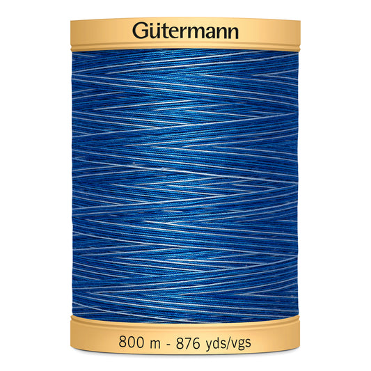GÜTERMANN - Natural Cotton 50wt Thread 800m - Deep Evening Sky