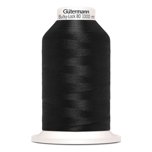 GÜTERMANN - Bulky Lock 80wt Thread - 1000m - Black