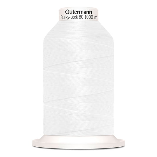 GÜTERMANN - Bulky Lock 80wt Thread - 1000m - White