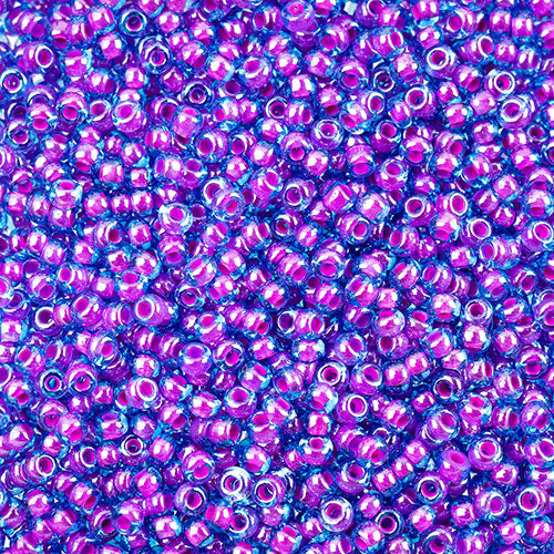 Czech Seed Beads - Aqua (Purple-Lined) 