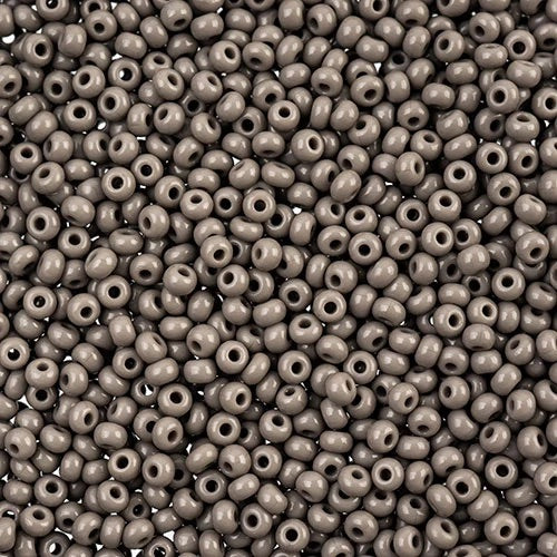 Czech Seed Beads 10/0 - Opaque Grey