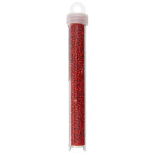 Czech Seed Beads - Light Red (Silver-Lined) - vial