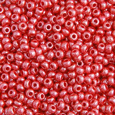 Czech Seed Beads - Pearl Red