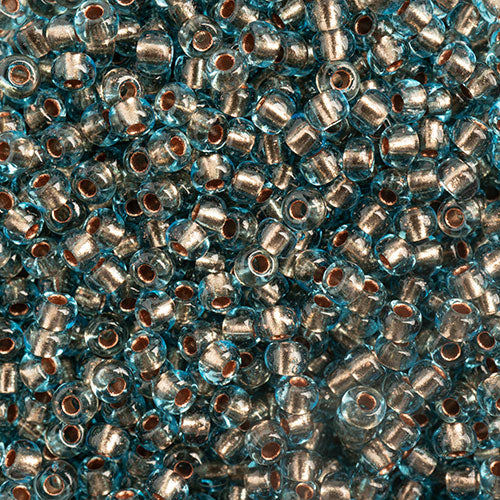 Czech Seed Beads - Aqua (Copper-Lined)