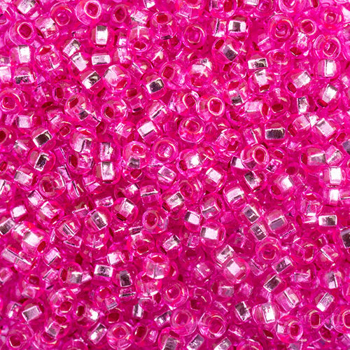 Czech Seed Beads - Dyed Fuchsia (Silver-Lined)