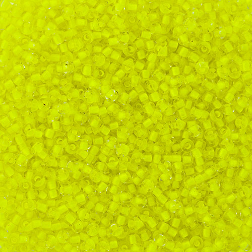 Czech Seed Beads - Neon Yellow (C/L Crystal)