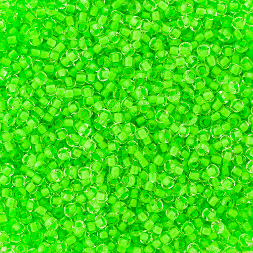 Czech Seed Beads - Neon Green (C/L Crystal)