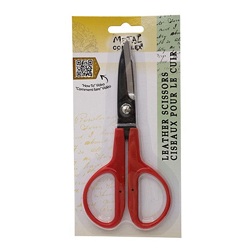 Metal Complex Leather Scissors (7") - pack