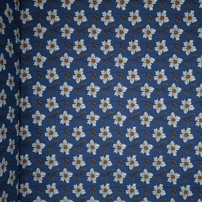 Cotton Floral - Daisy Chain - Blue (full)