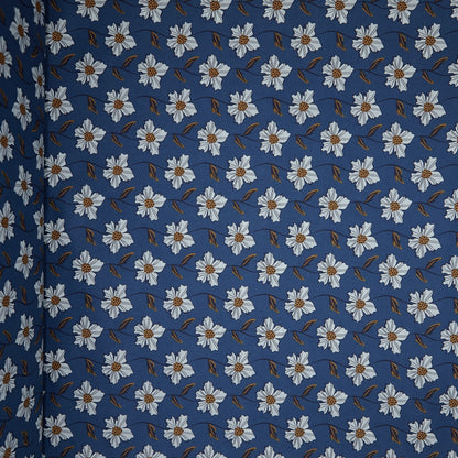 Cotton Floral - Daisy Chain - Blue (full)