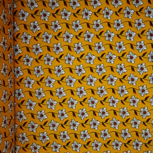 Cotton Floral - Daisy Chain - Yellow (full)