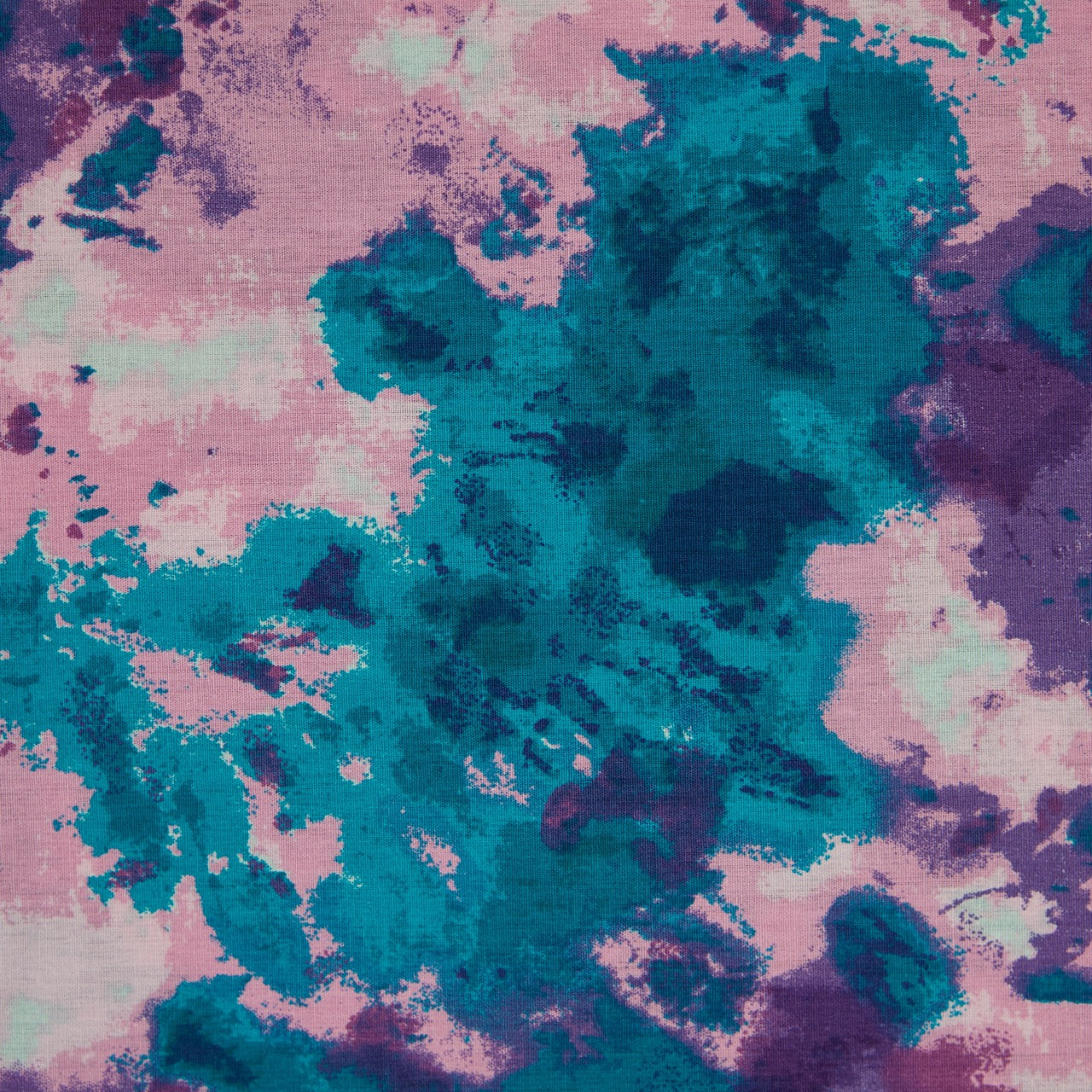 Cotton Floral - Splash Tie Dye - Purple (detail)