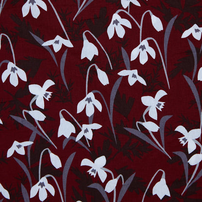 Cotton Floral - Trillium - Red
