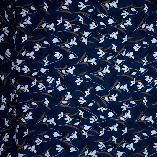 Cotton Floral - Trillium - Blue (full)