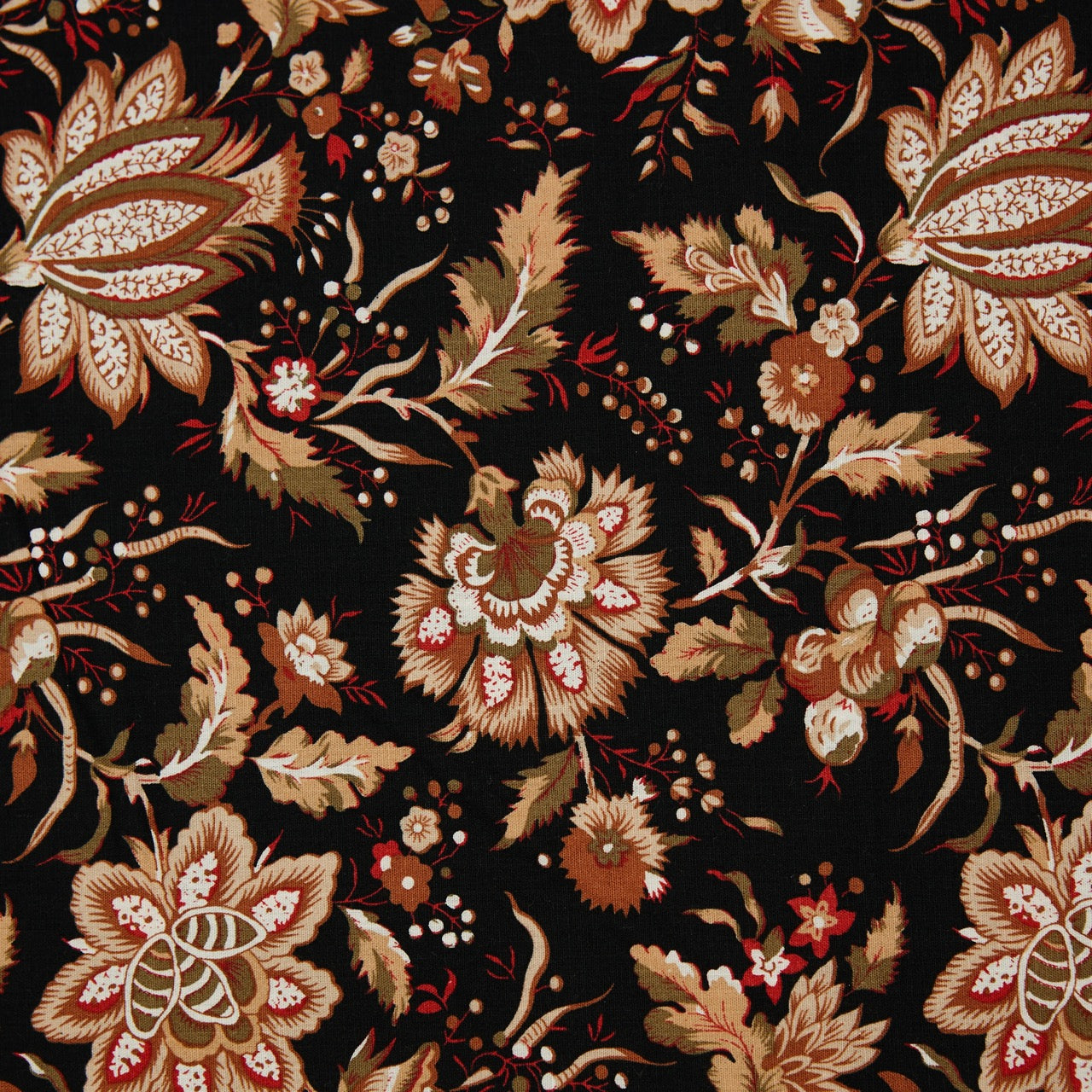 Cotton Floral - Azahar - Black (detail)