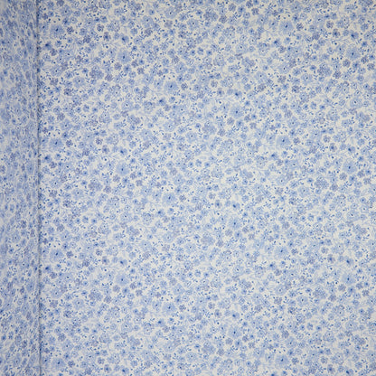 Cotton Floral - Lined Daisies - Blue (full)