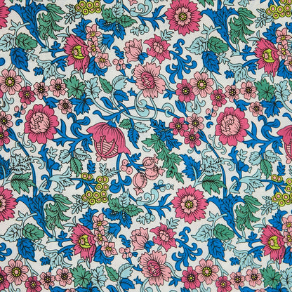 Cotton Floral - Retro Field - Pink (detail)