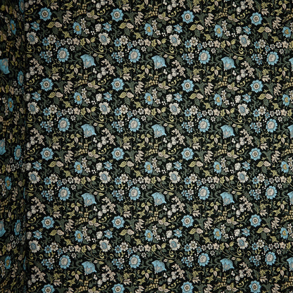 Cotton Floral - Retro Field - Black (full)