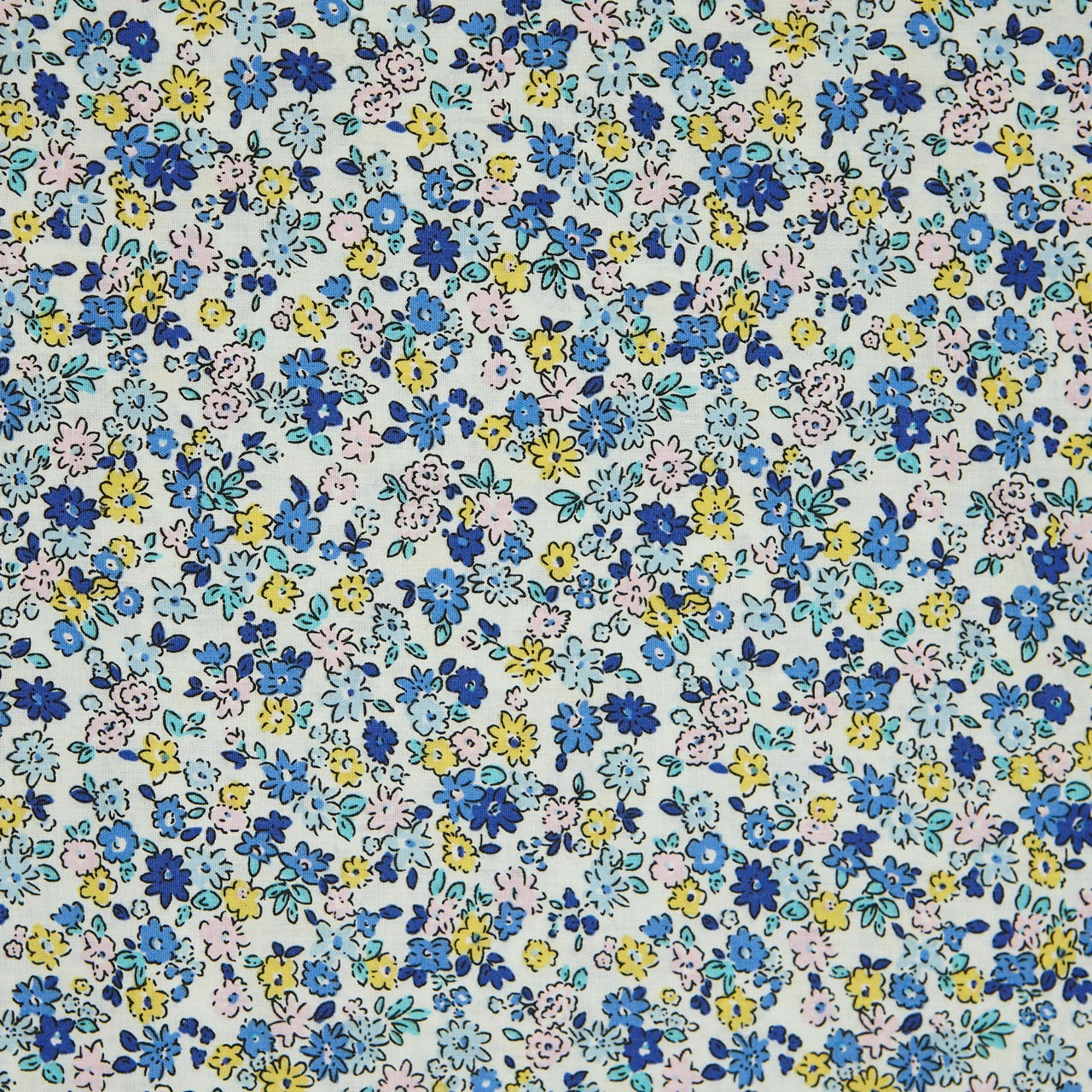 Cotton Floral - Blueberry Bloom (detail)