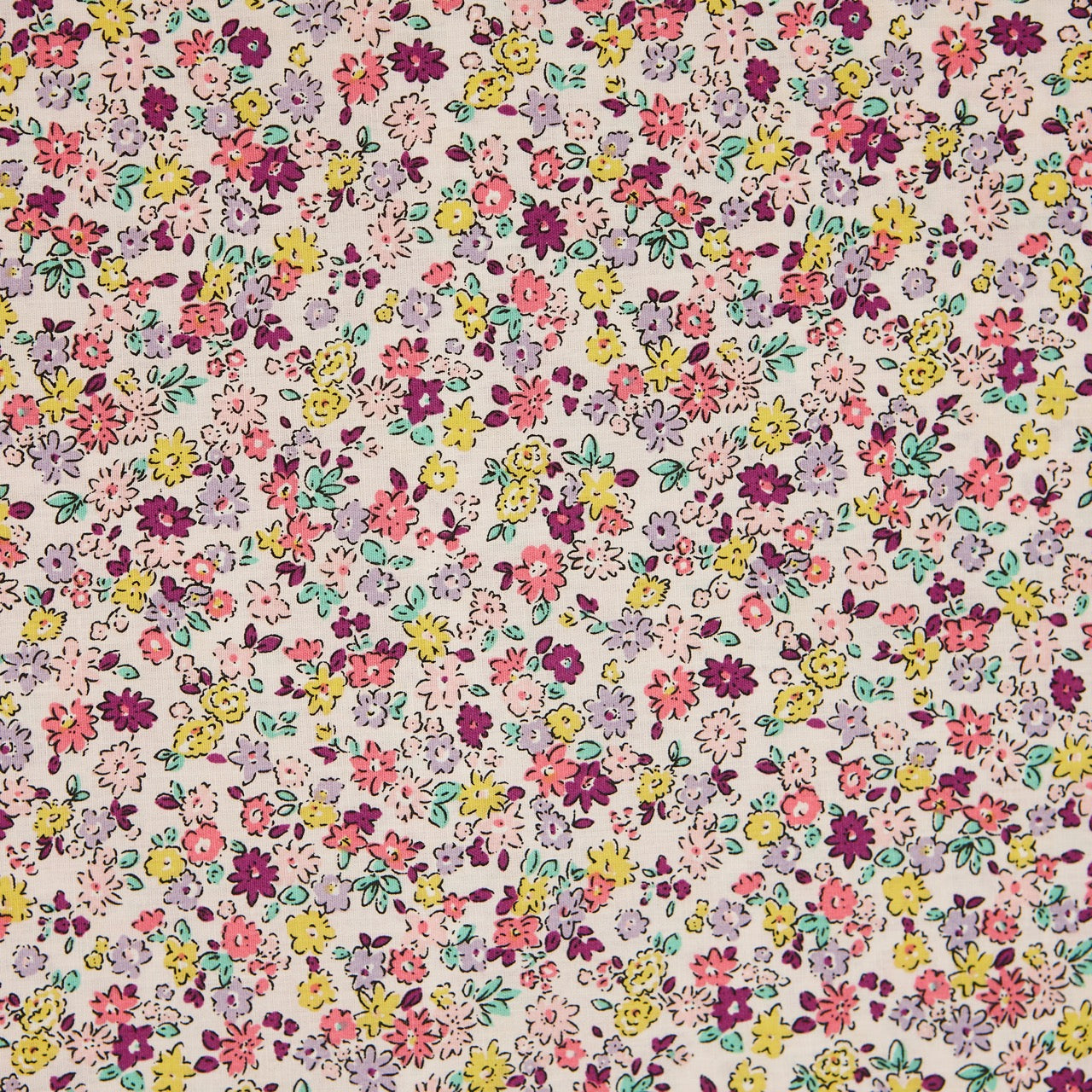 Cotton Floral - Berry Bloom (detail)