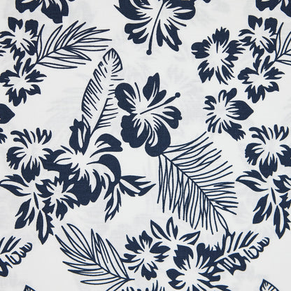 Cotton Floral - Western Hibiscus - White (detail)