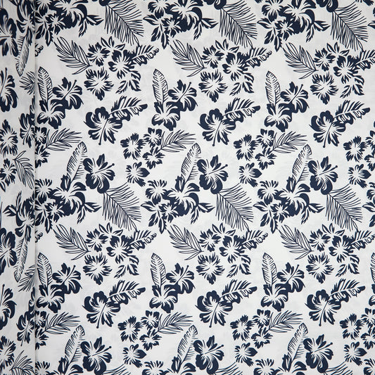 Cotton Floral - Western Hibiscus - White (full)