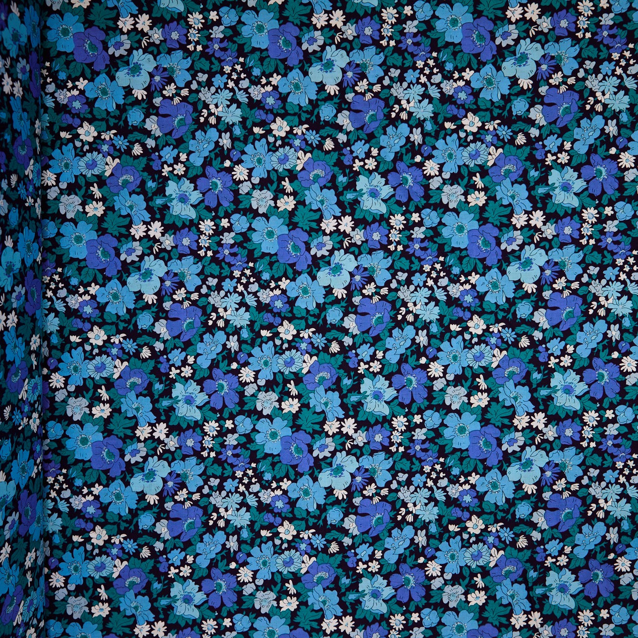Cotton Floral - Nouveau - Blue (full)