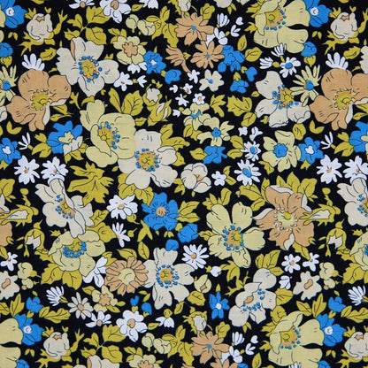 Cotton Floral - Nouveau - Yellow (detail)