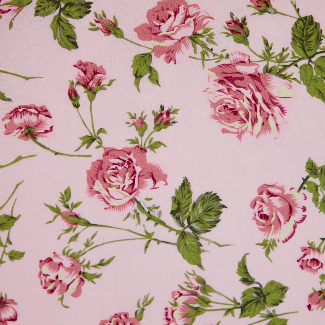 Cotton Floral - Vintage Rose #2 - Pink (detail)