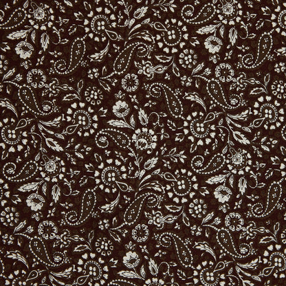 Cotton Floral - Paisley # 2 - Brown (detail)