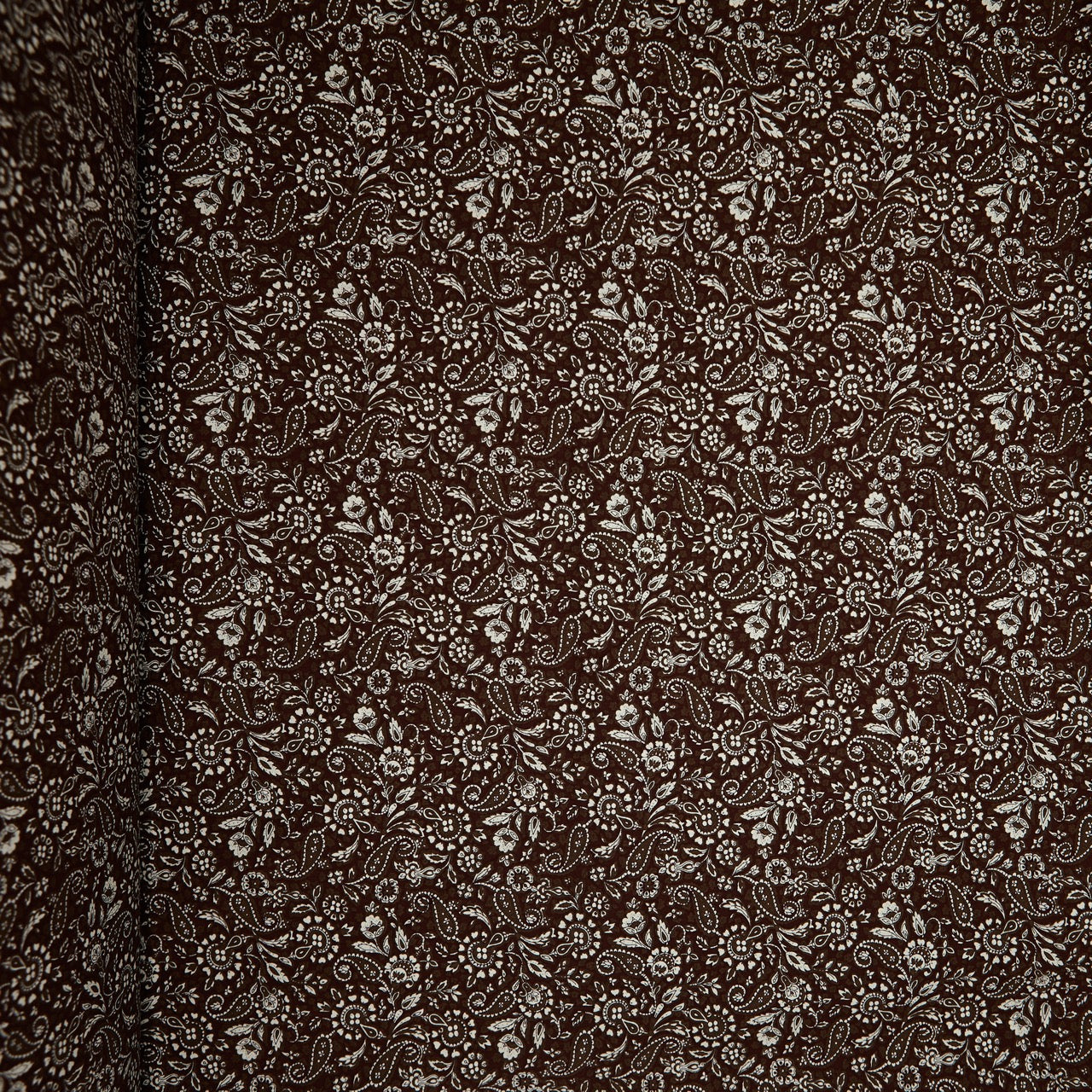 Cotton Floral - Paisley # 2 - Brown (full)