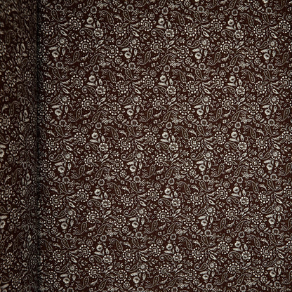 Cotton Floral - Paisley # 2 - Brown (full)
