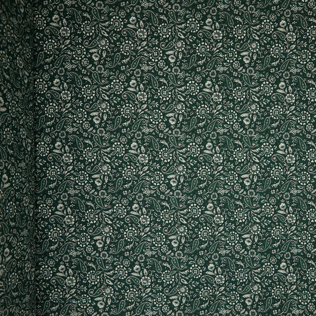 Cotton Floral - Paisley # 2 - Green (full)
