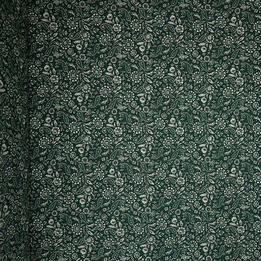 Cotton Floral - Paisley # 2 - Green (full)