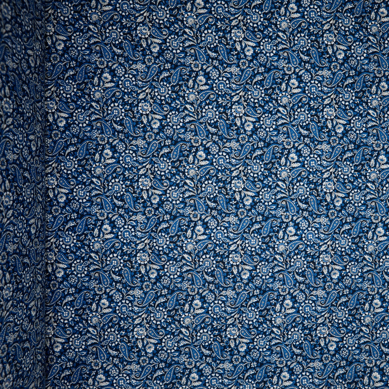 Cotton Floral - Paisley # 2 - Blue (full)