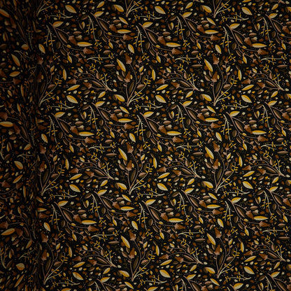 Cotton Floral - Tulips - Brown (full)