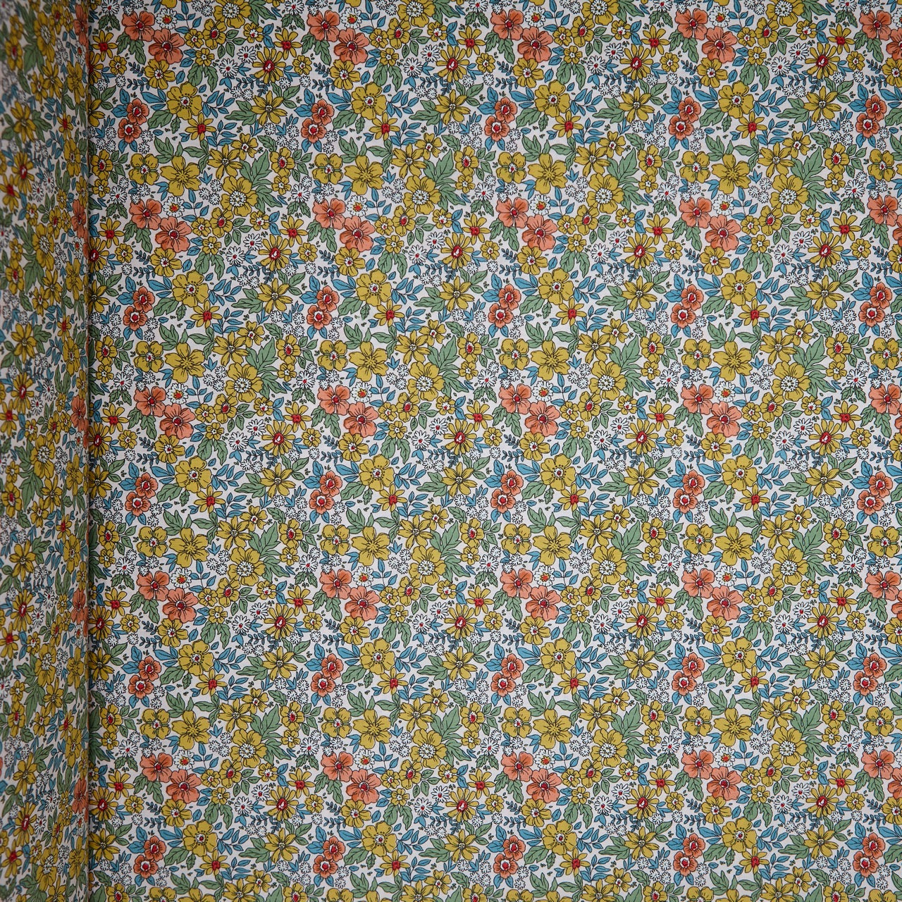 Cotton Floral - Ditsy Field - Yellow (full)