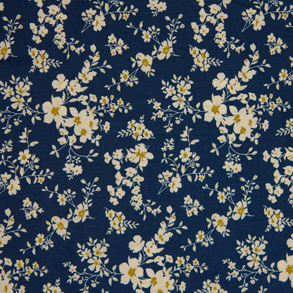 Cotton Floral - Calico - Navy (detail)