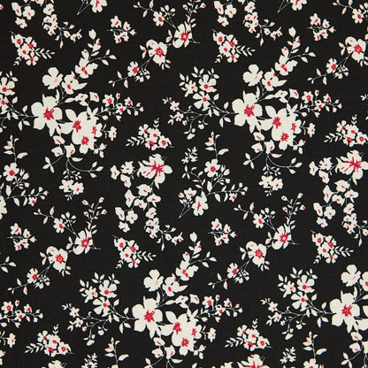 Cotton Floral - Calico - Black (detail)