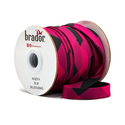 Bias Tape Aztec - Magenta (roll)