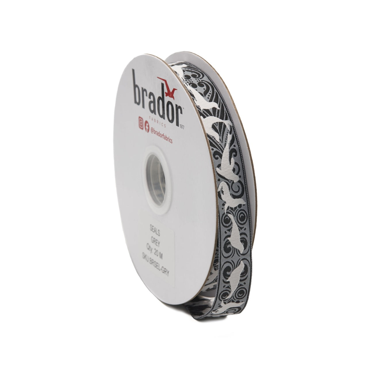 Arctic Collection® Braid / Ribbon - Seals - Roll - grey