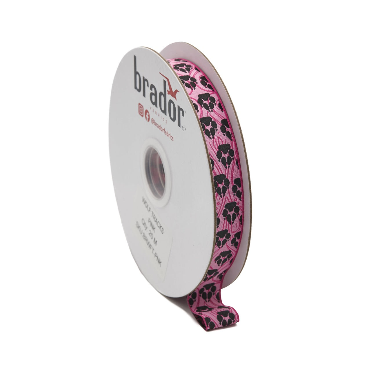 Arctic Collection® Braid / Ribbon - Wolf Tracks - Roll - pink