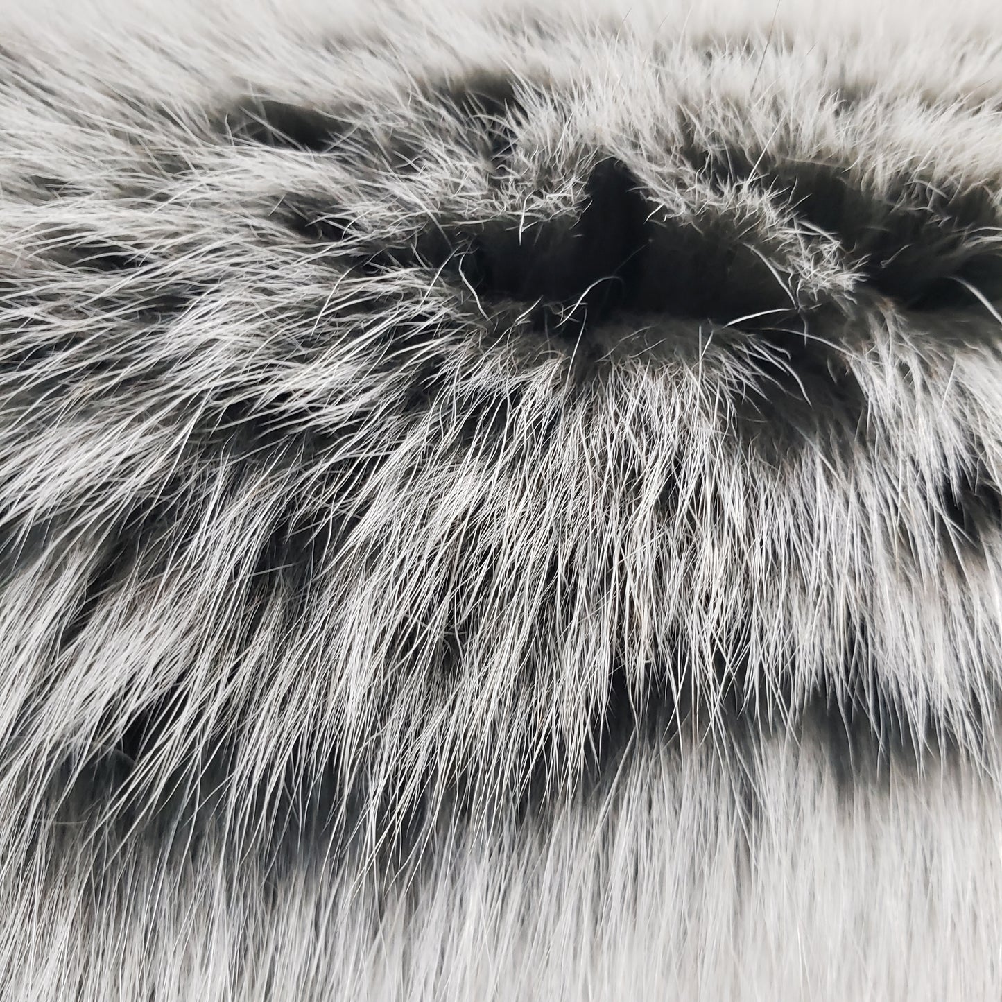 Dyed Shadow Fox Fur - Black Frost (European Dyes) - detail