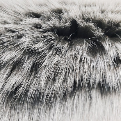 Dyed Shadow Fox Fur - Black Frost (European Dyes) - detail