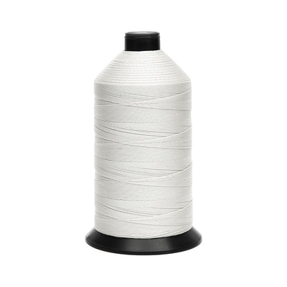 Spool of white Bonded thread