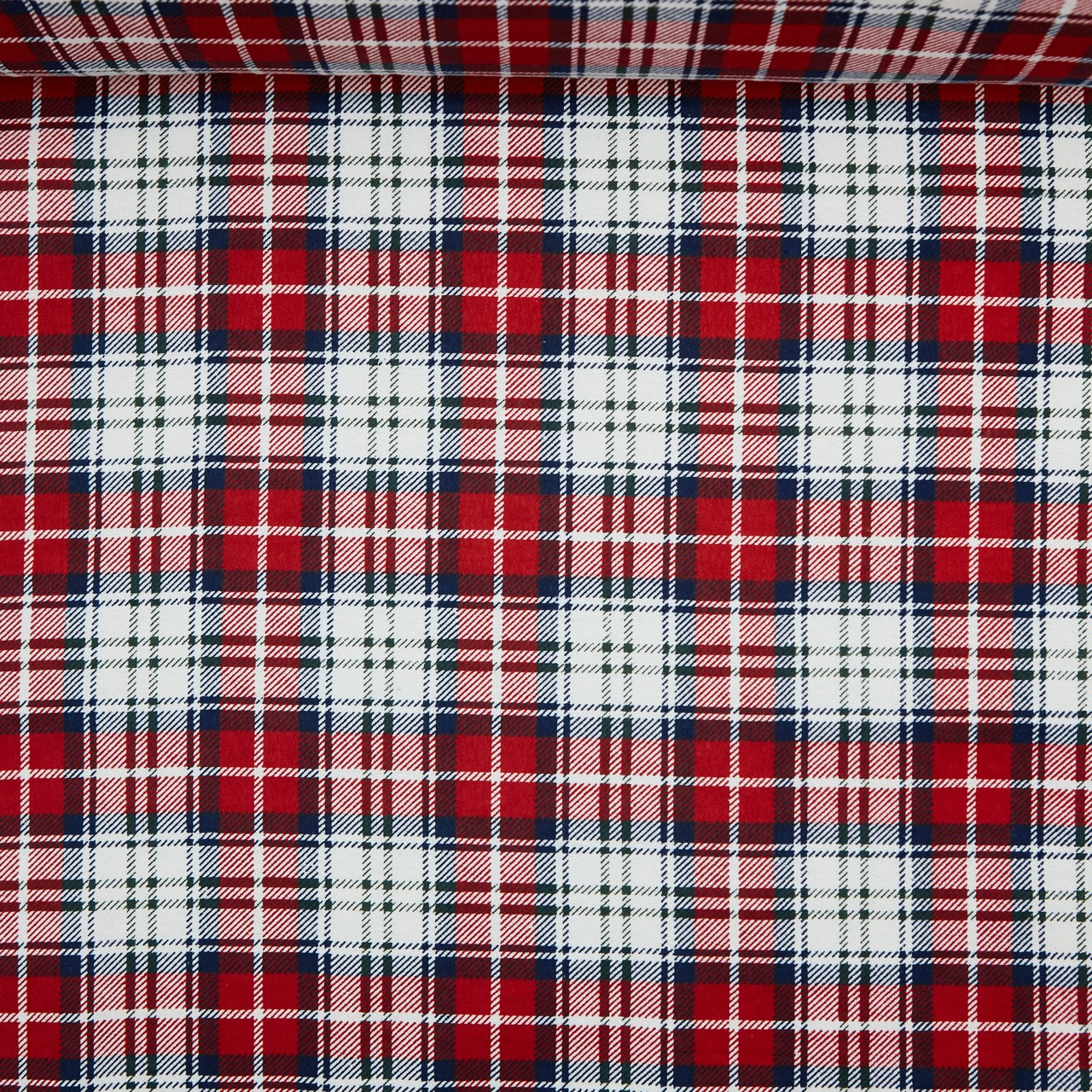 Flannel - Red / White Plaid