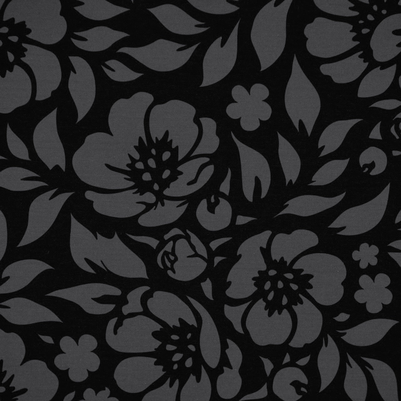 Commander® Azalea Floral (Solid) - Pewter (Mid-Grey) - detail