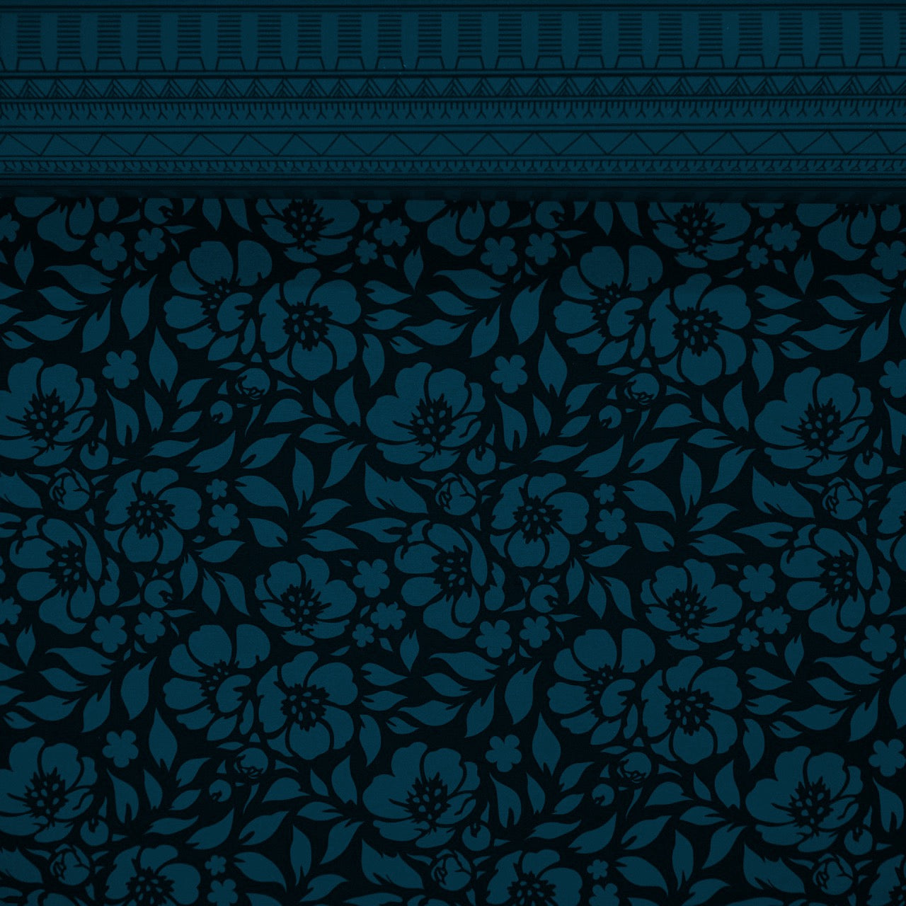 Commander® Azalea Floral (Solid) - Teal (roll)
