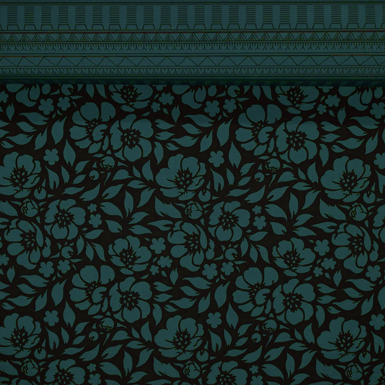 Commander® Azalea Floral (Solid) - Turquoise (roll)